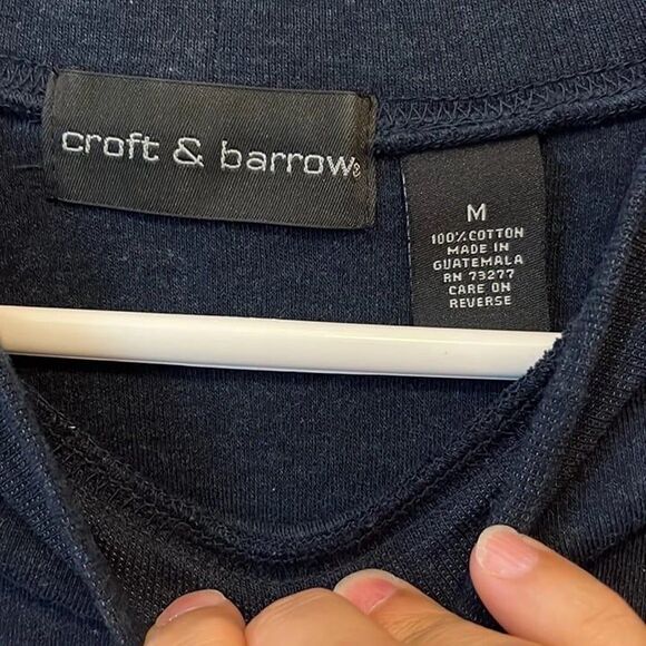 Bundle of 3  - Croft & Barrow Mock Neck 100% Cotton Medium Long Sleeve Shirt - Picture 3 of 11